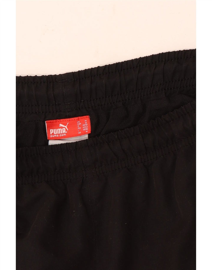 Puma Bermudas estampadas para hombre, pantalones cortos deportivos, talla mediana, negro