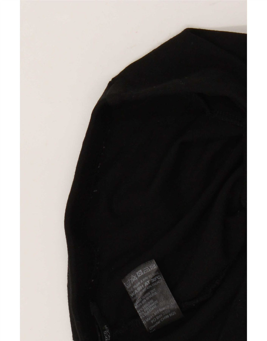 Marks & Spencer Leggings cortos para mujer UK 42 Viscosa negra mediana