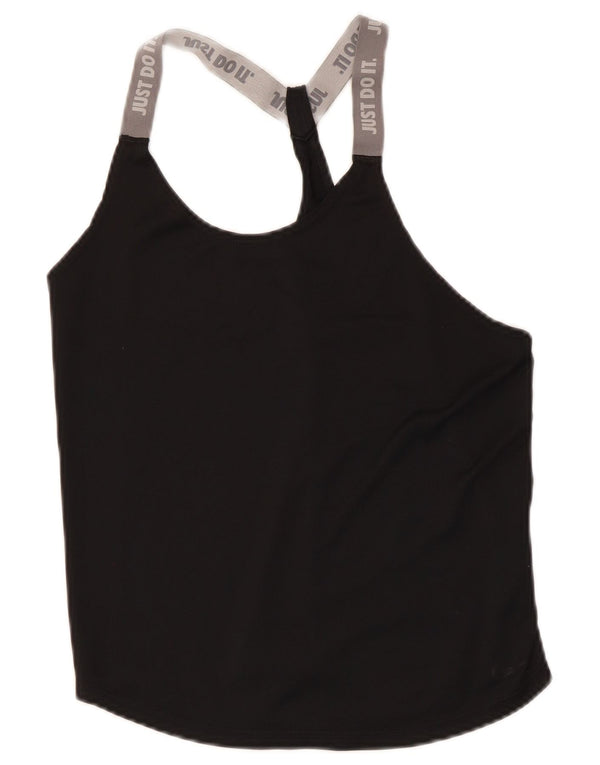 Nike Mujer Graphic Vest Top UK 8 Pequeño Negro Colorblock Poliéster