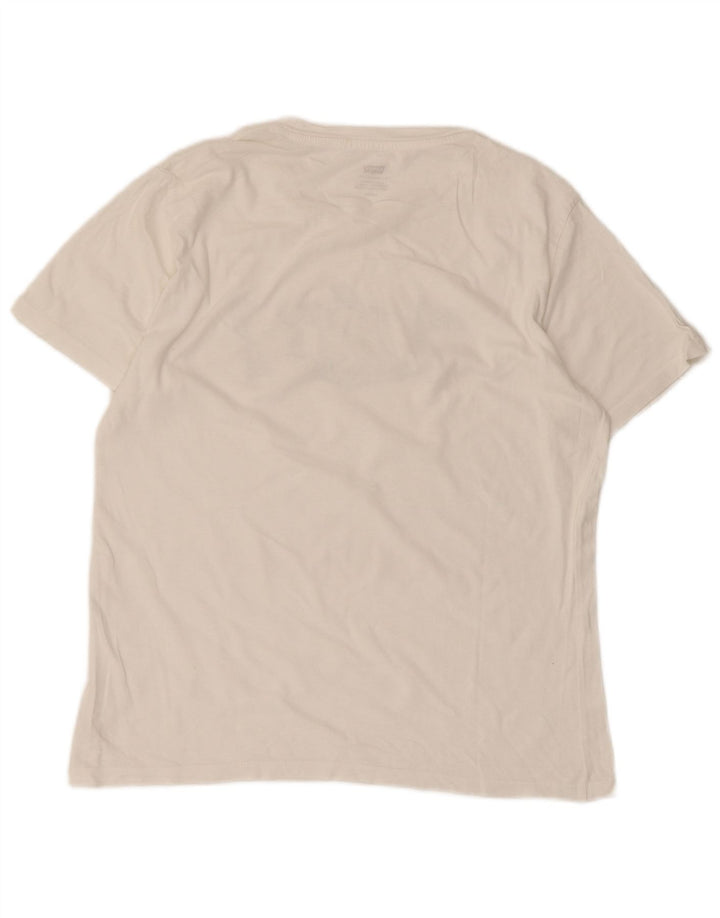 LEVI'S Camiseta gráfica para mujer Top UK 10 Small White