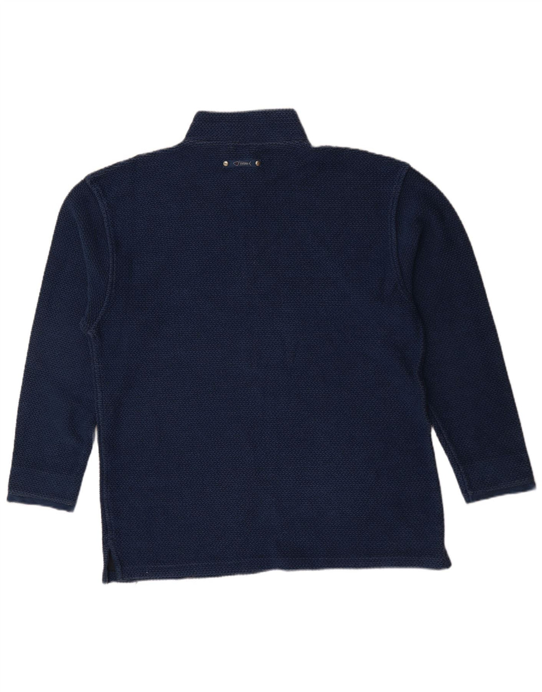 Weird Fish - Sudadera con cuello y cremallera para hombre, talla 2XL, algodón azul marino