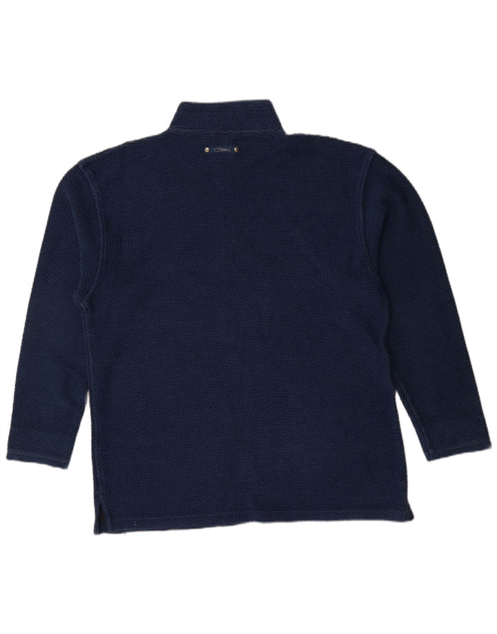 Weird Fish - Sudadera con cuello y cremallera para hombre, talla 2XL, algodón azul marino