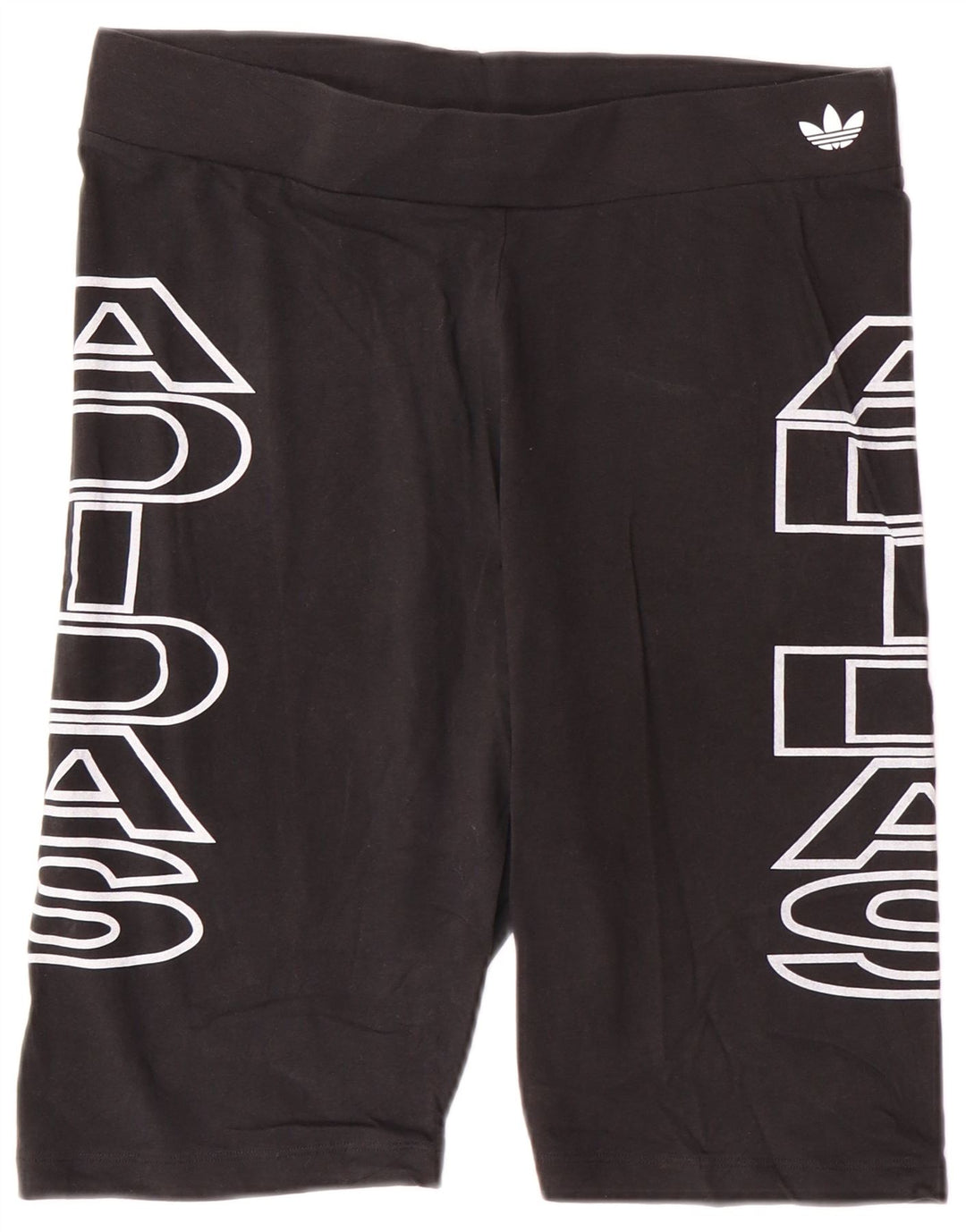 ADIDAS Pantalones cortos deportivos gráficos para mujer UK 40 XL Algodón negro