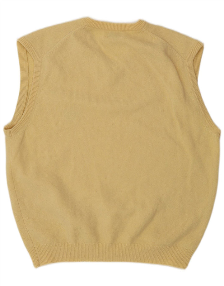 Peter Scott Chaleco para hombre Camiseta sin mangas Reino Unido 42 Lana amarilla grande