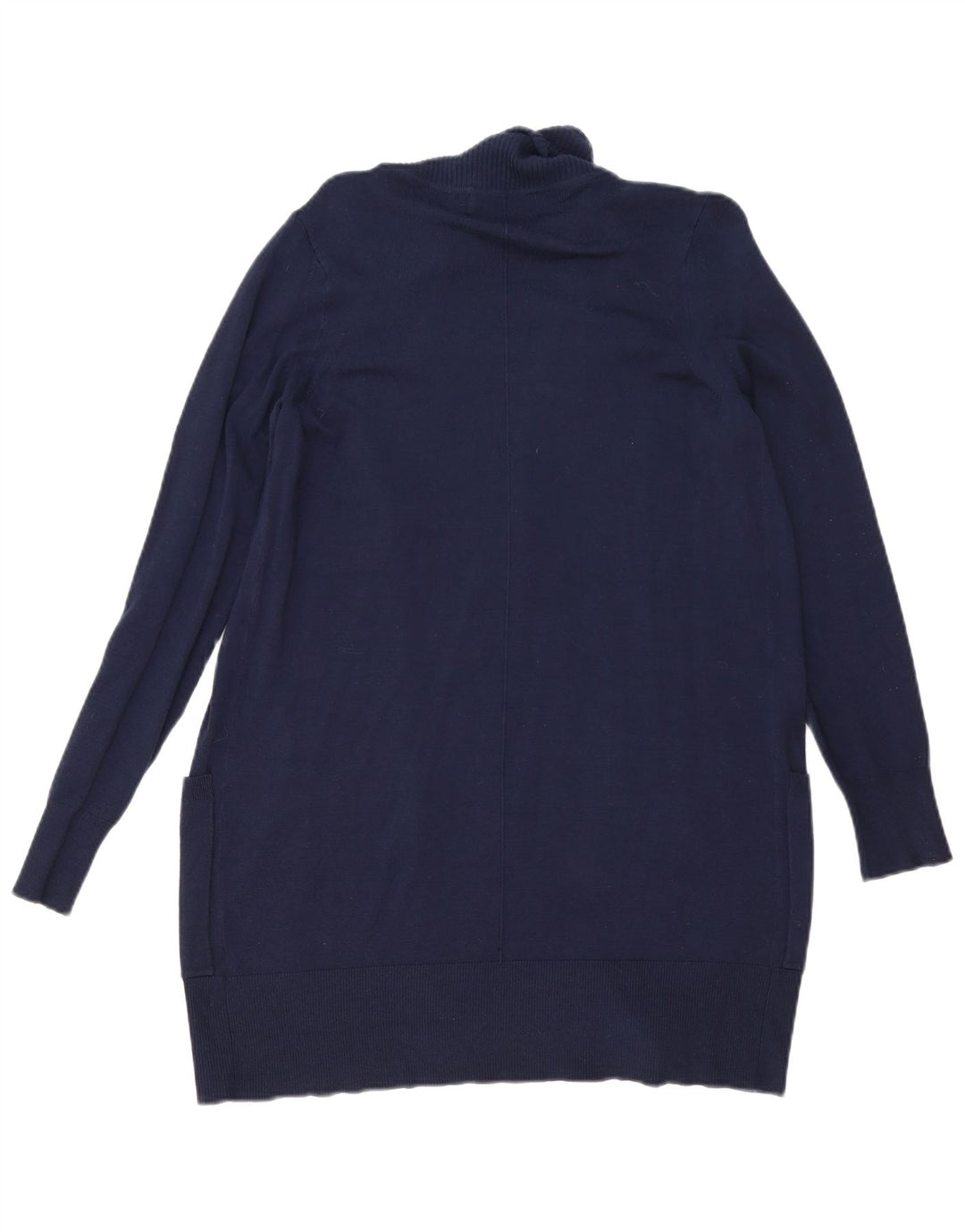 Marks & Spencer Suéter tipo cárdigan abierto para mujer UK 10 Small Viscosa azul marino