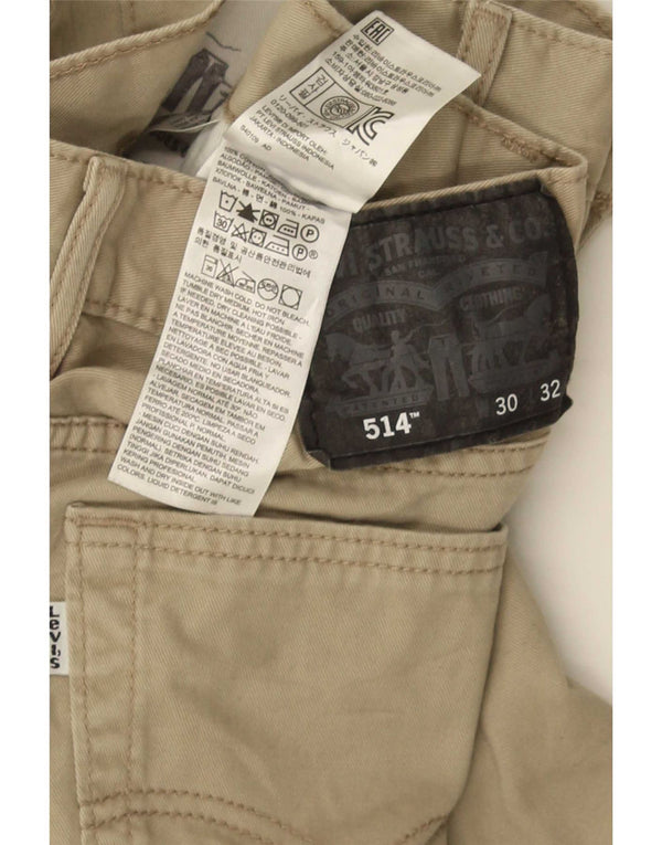 Levi's Hombre 514 Pantalones Casuales Rectos W30 L32 Beige