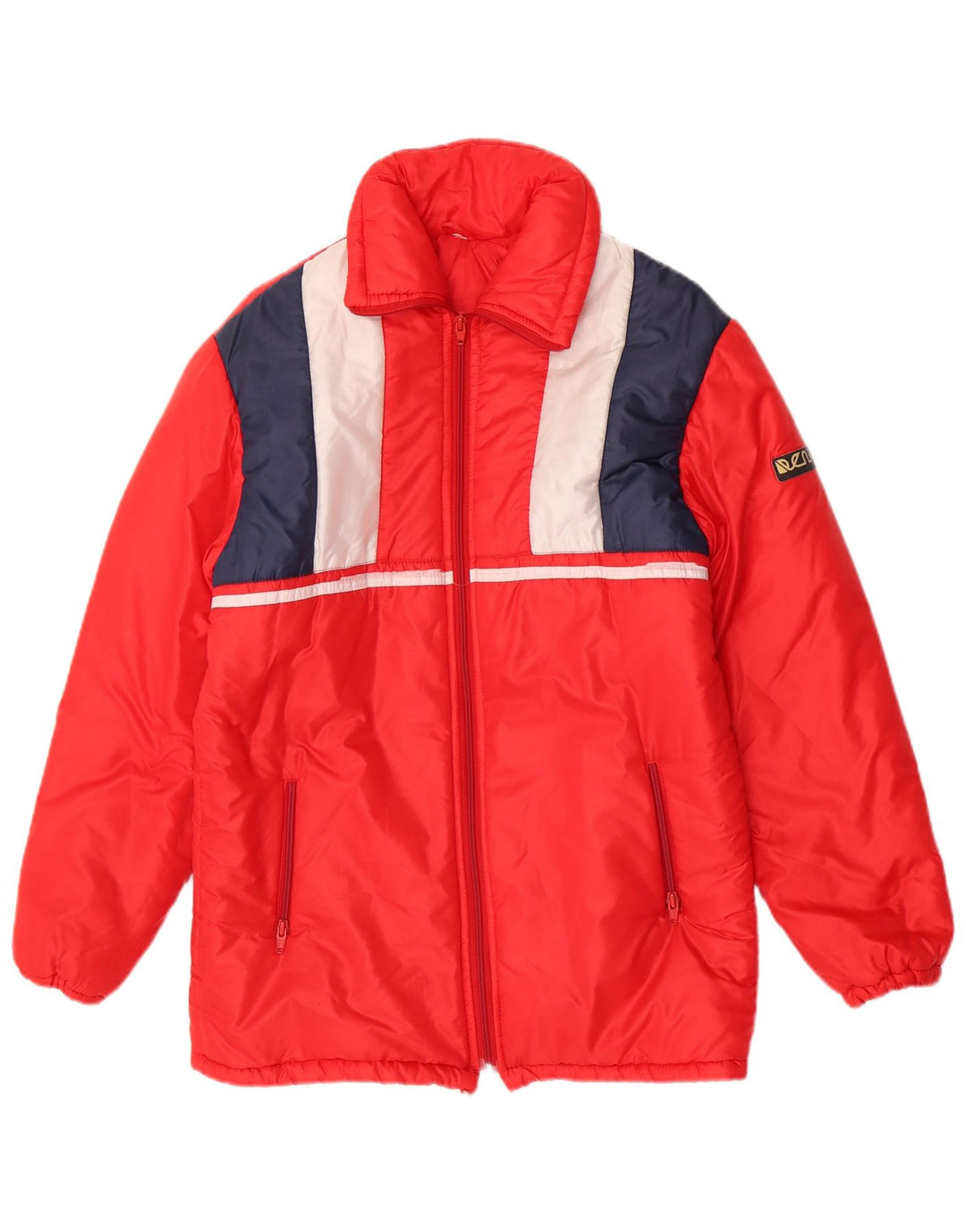 Chaqueta cortavientos vintage para mujer IT 42 Poliamida en bloque de color rojo medio