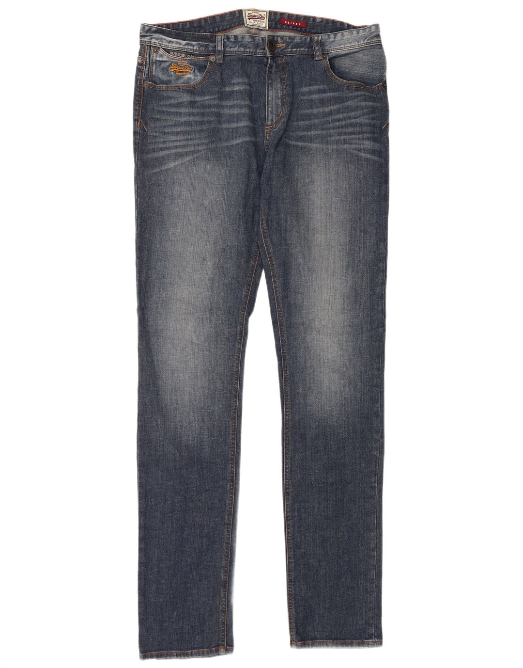 SUPERDRY Vaqueros pitillo para hombre W36 L34 Algodón azul