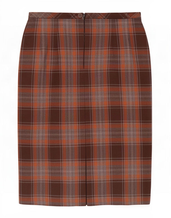 Falda lápiz para mujer Marks & Spencer UK 20 2XL W38 Lana a cuadros marrón