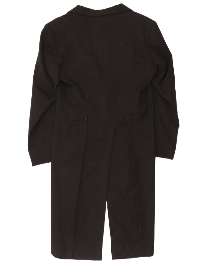 Vintage hombres 1 botón Tailcoat Blazer chaqueta Reino Unido 36 pequeño negro