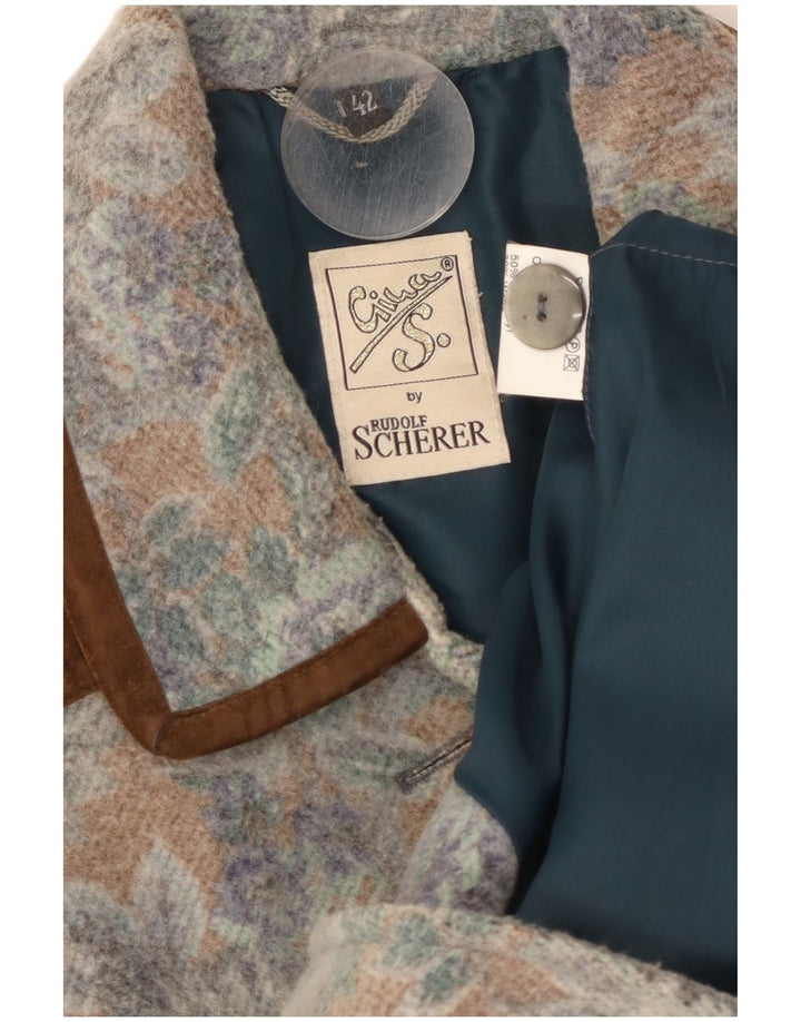 Abrigo vintage para mujer IT 42 Acrílico floral multicolor medio