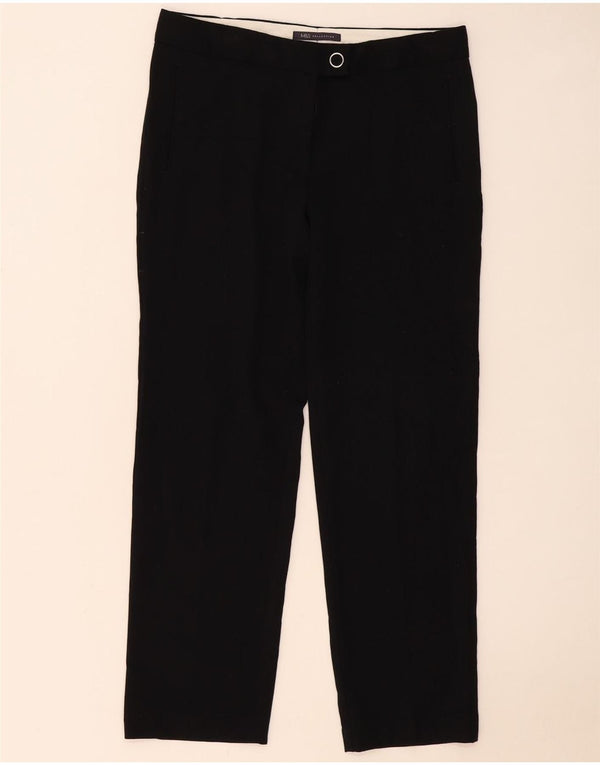 Marks & Spencer Pantalones de traje rectos para mujer UK 12 Medium W30 L28 Negro