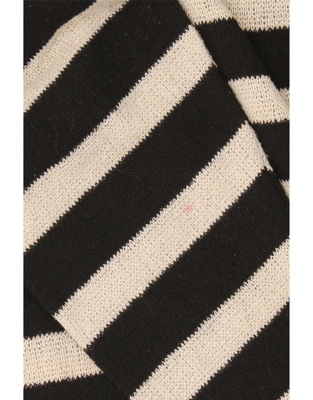 Zara Mujer Oversize Roll Neck Jumper Sweater UK 10 Small Negro Rayas