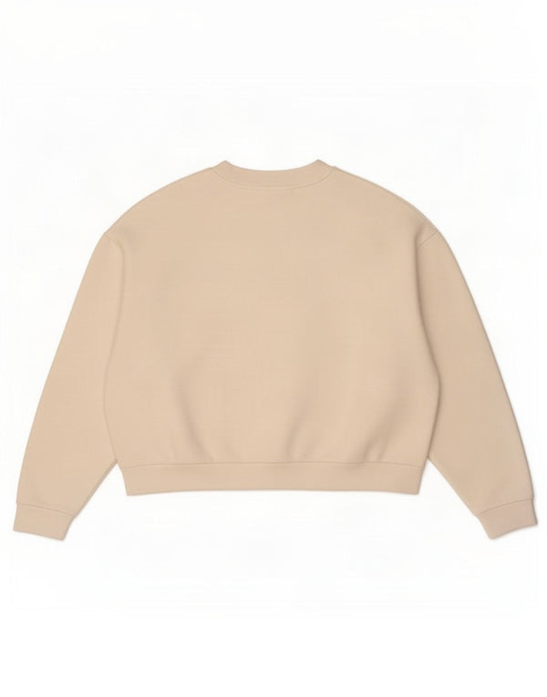 Levi's Sudadera de gran tamaño con estampado gráfico para mujer UK 10 Small White Cotton