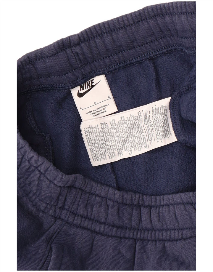 NIKE Hombre Pantalones de Chándal Joggers Large Azul Marino Algodón