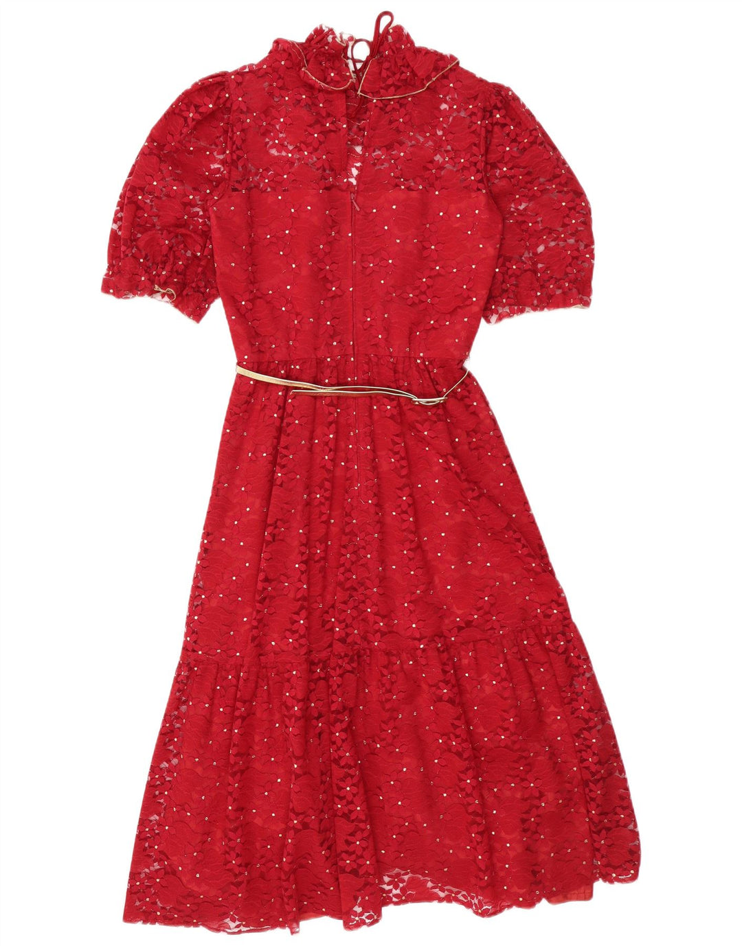 E+M AUGUSTAT Vestido largo para mujer UK 40 Mediano Rojo Floral