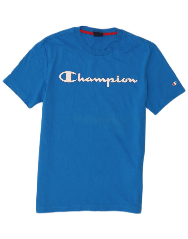 Champion Camiseta gráfica para hombre Top Small Blue Cotton