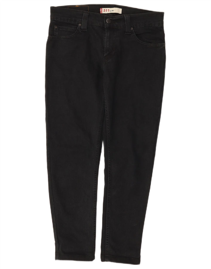 Levi's Hombre 511 Slim Jeans W32 L27 Algodón Negro