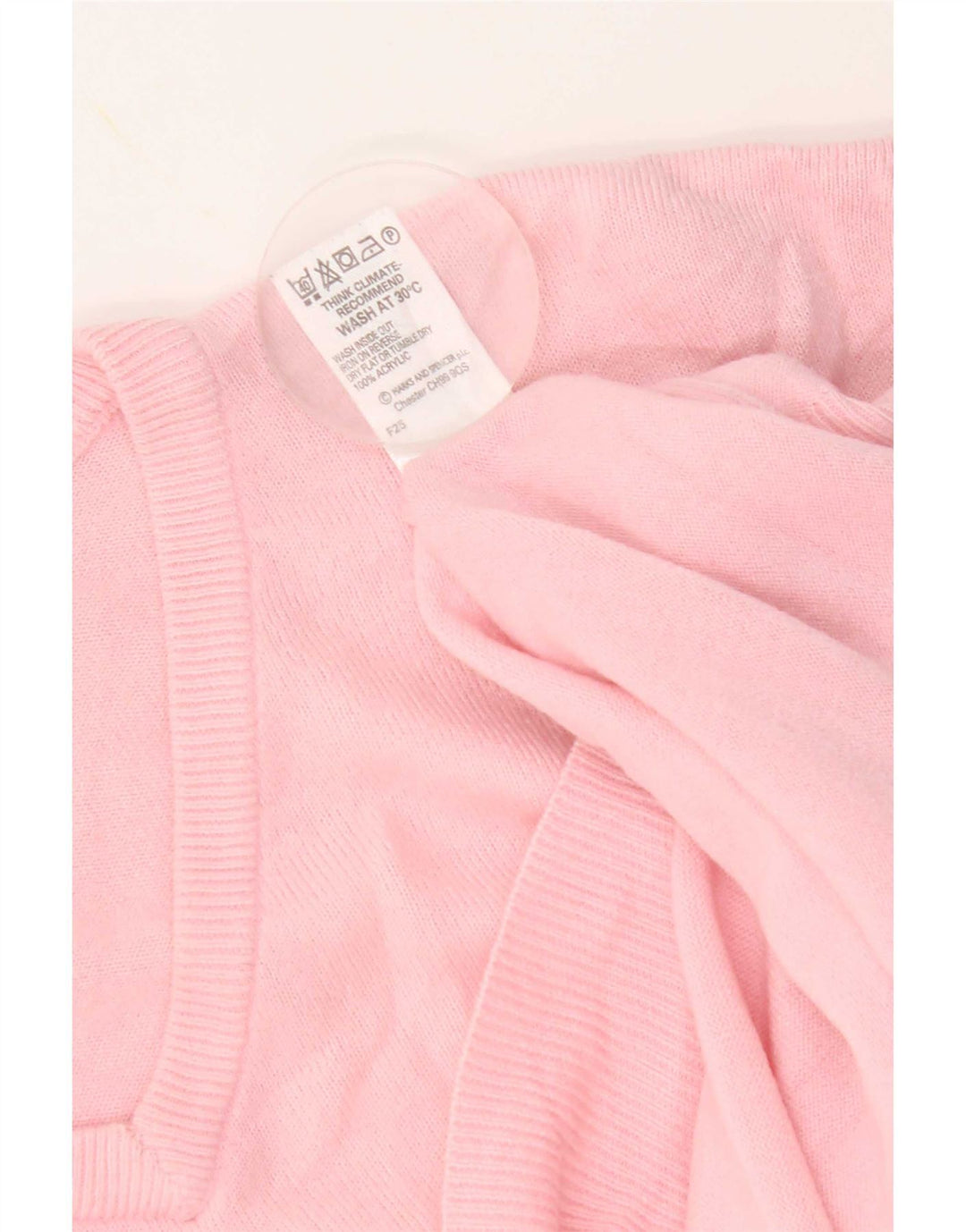 Marks & Spencer Jersey Azul Harbor con Cuello en V para Hombre Acrílico Rosa Grande