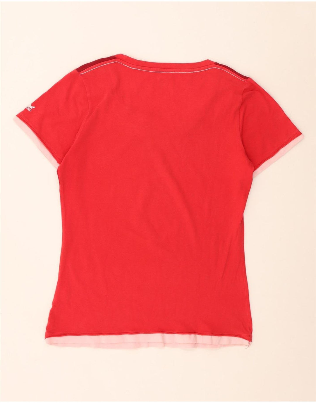 SALEWA Camiseta para mujer Top UK 44 Mediano Rojo Floral