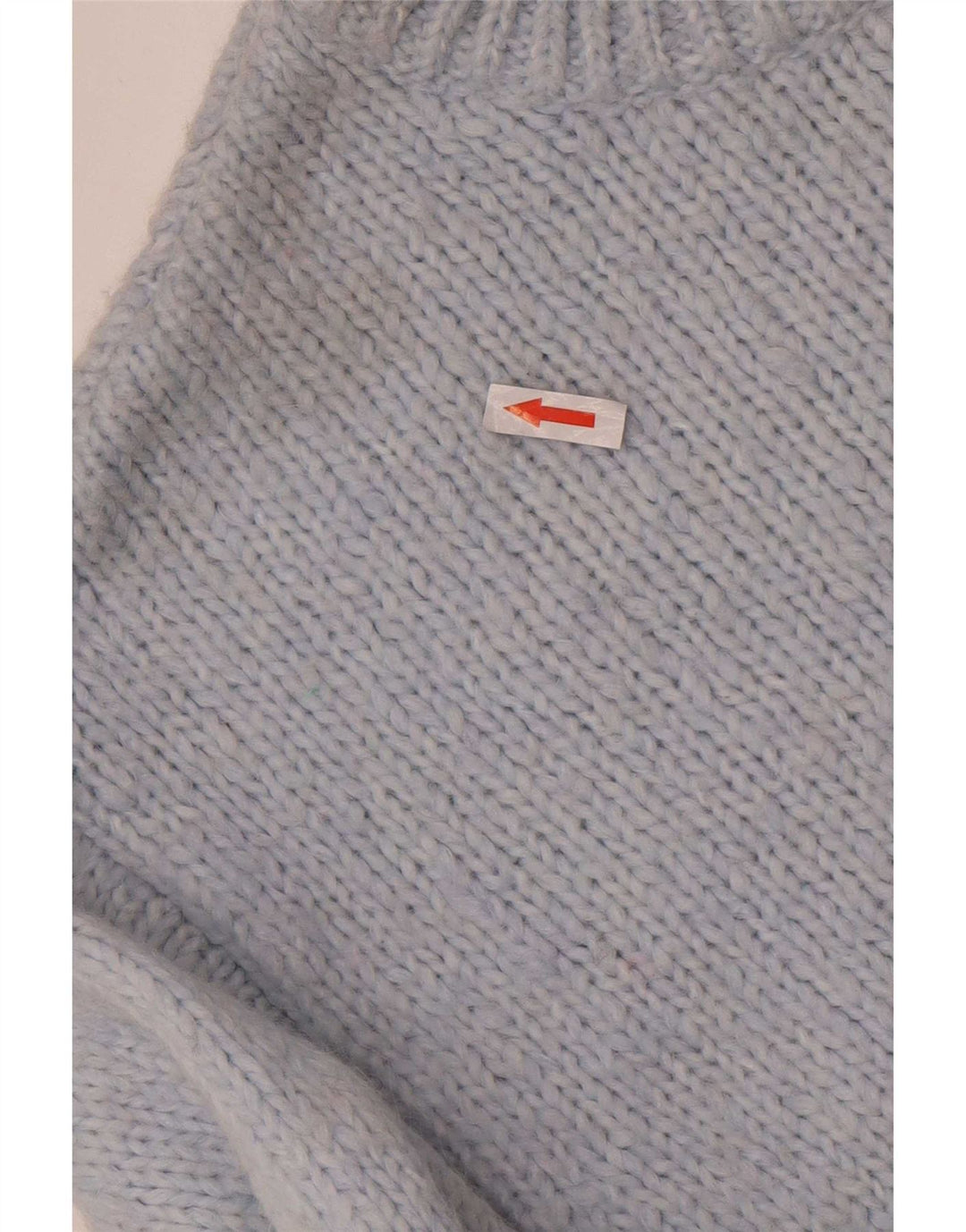 Zara Mujer Jersey De Cuello Redondo De Gran Tamaño UK 44 Acrílico Azul Medio