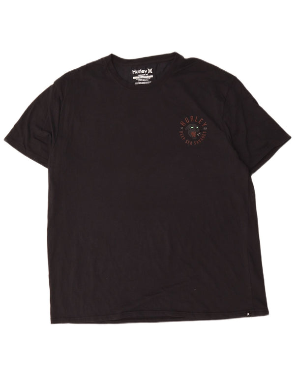 Hurley Camiseta gráfica de ajuste premium para hombre, talla 2XL, algodón negro