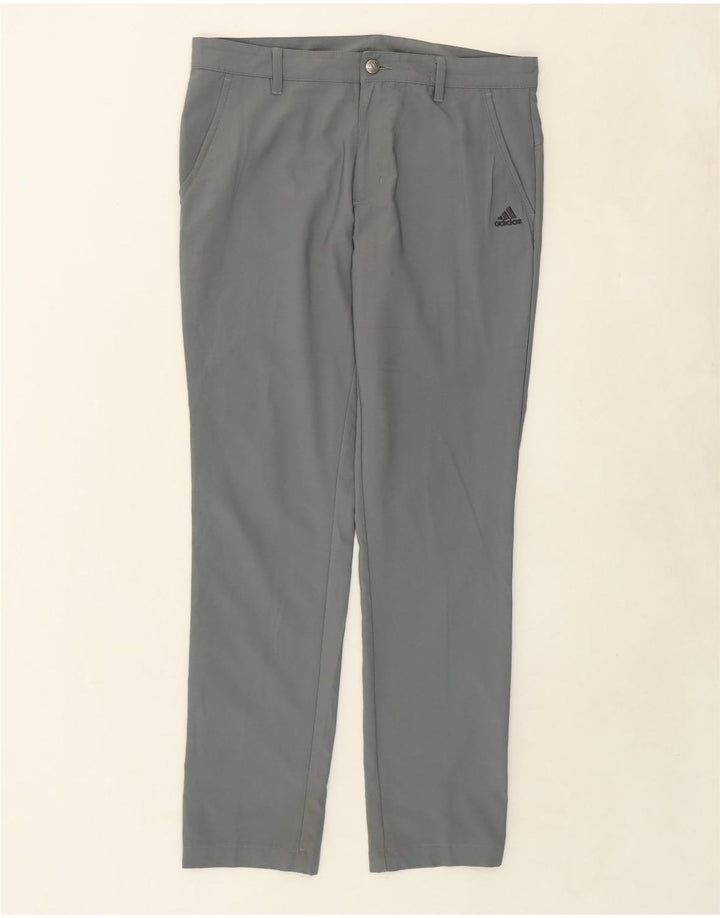 ADIDAS Mens Slim Chino Trousers W32 L32 Grey Polyester Vintage Adidas and Second-Hand Adidas from Messina Hembry 