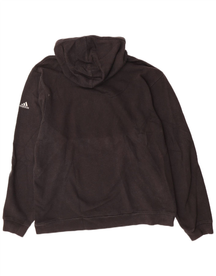 ADIDAS Hombre Graphic Sudadera con capucha Jumper Grande Algodón Negro