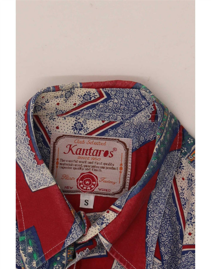 Kantaros Camisa Manga Corta Hombre Small Rojo Geométrico