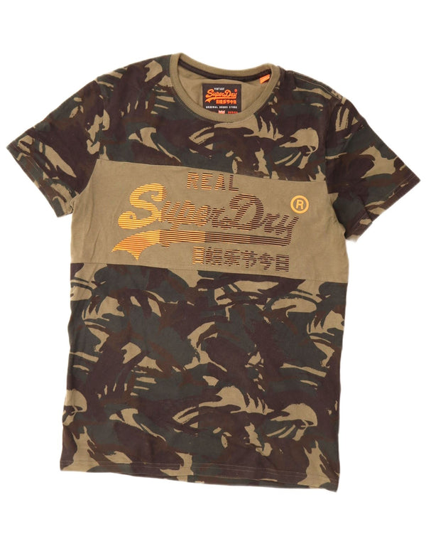 Superdry Camiseta Gráfica De Algodón De Camuflaje Caqui Pequeño Para Hombre