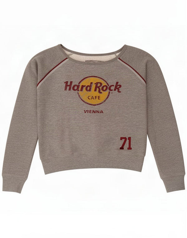 Hard Rock Cafe Sudadera con gráfico Viena para mujer UK 10 Small Grey
