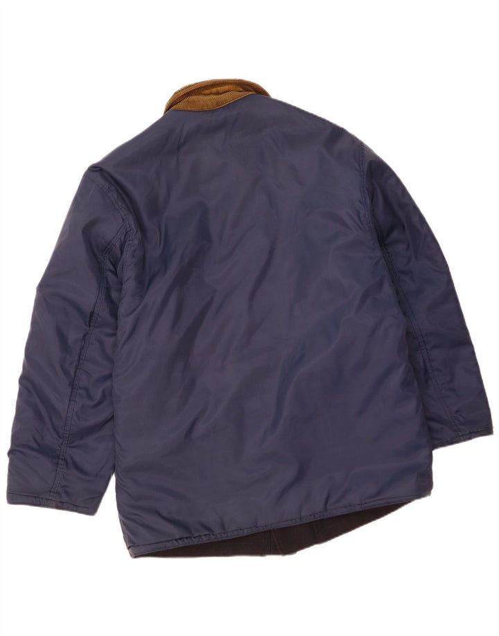 Ivy Oxford Chaqueta reversible para hombre UK 36 Small Lana azul marino