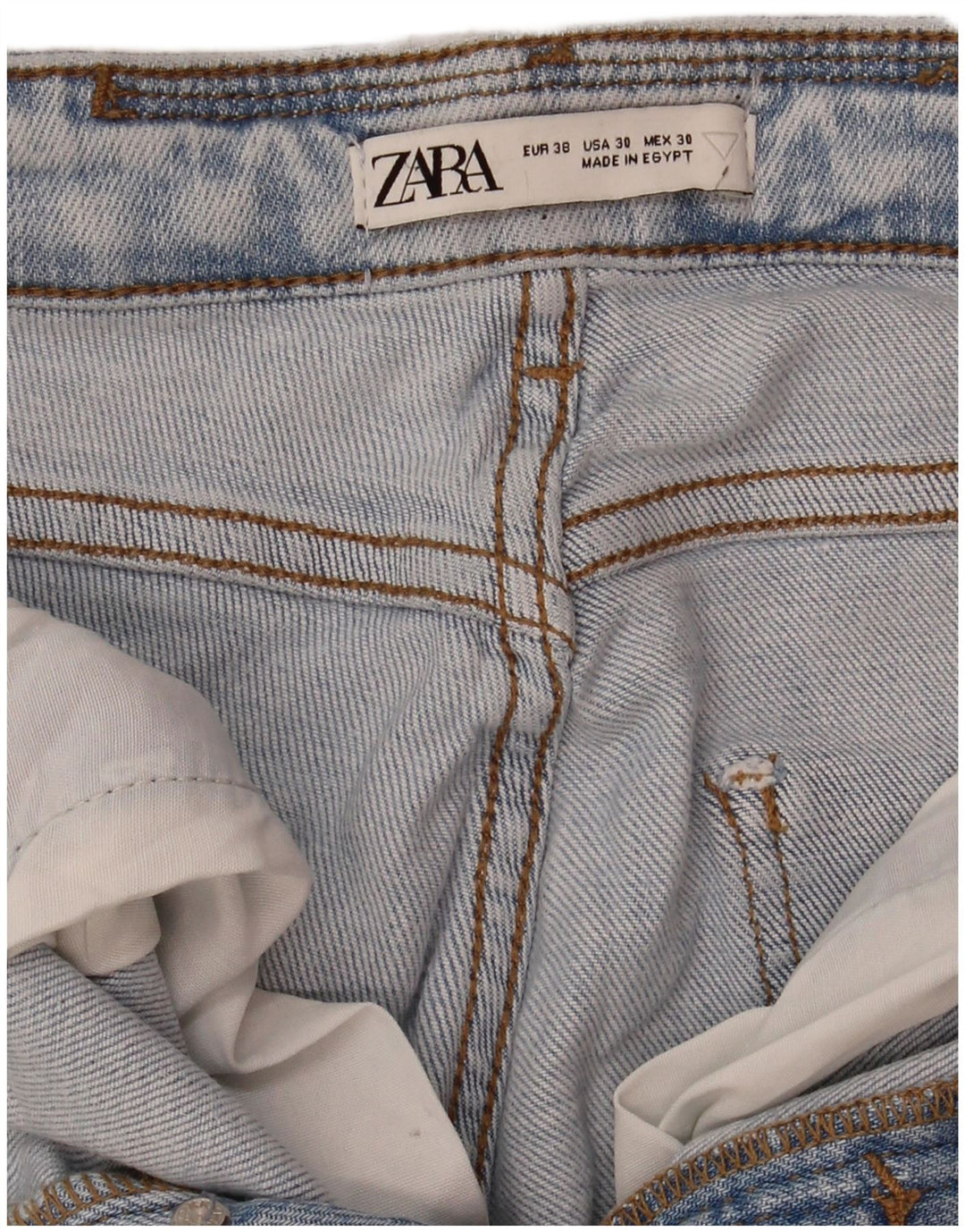 Zara Jeans ajustados desgastados para hombre EU 38 Small W30 L28 Azul