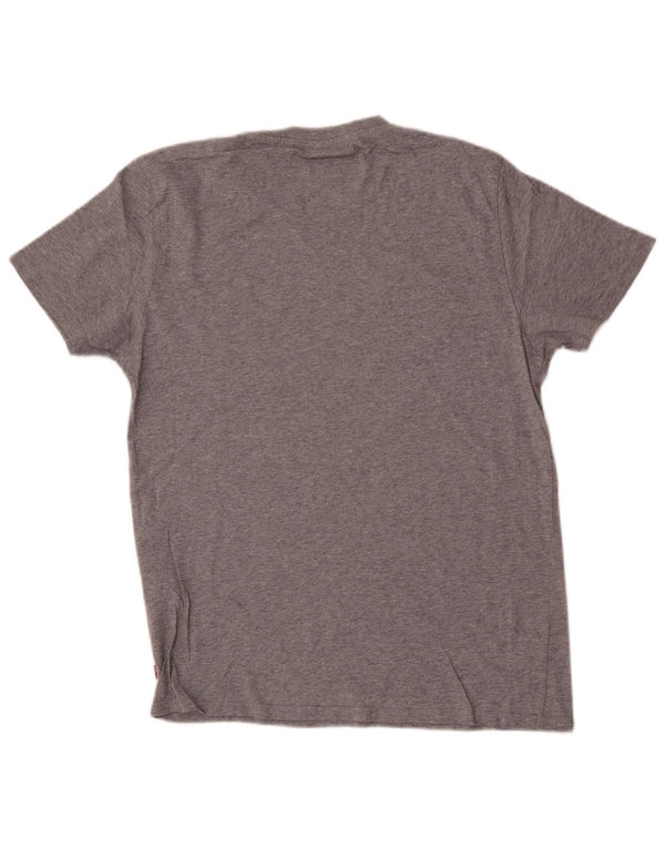 Levi's Camiseta gráfica para hombre Top de algodón moteado en gris medio