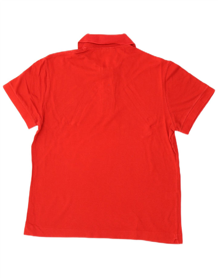 LACOSTE Polo para hombre talla 4 mediano algodón rojo