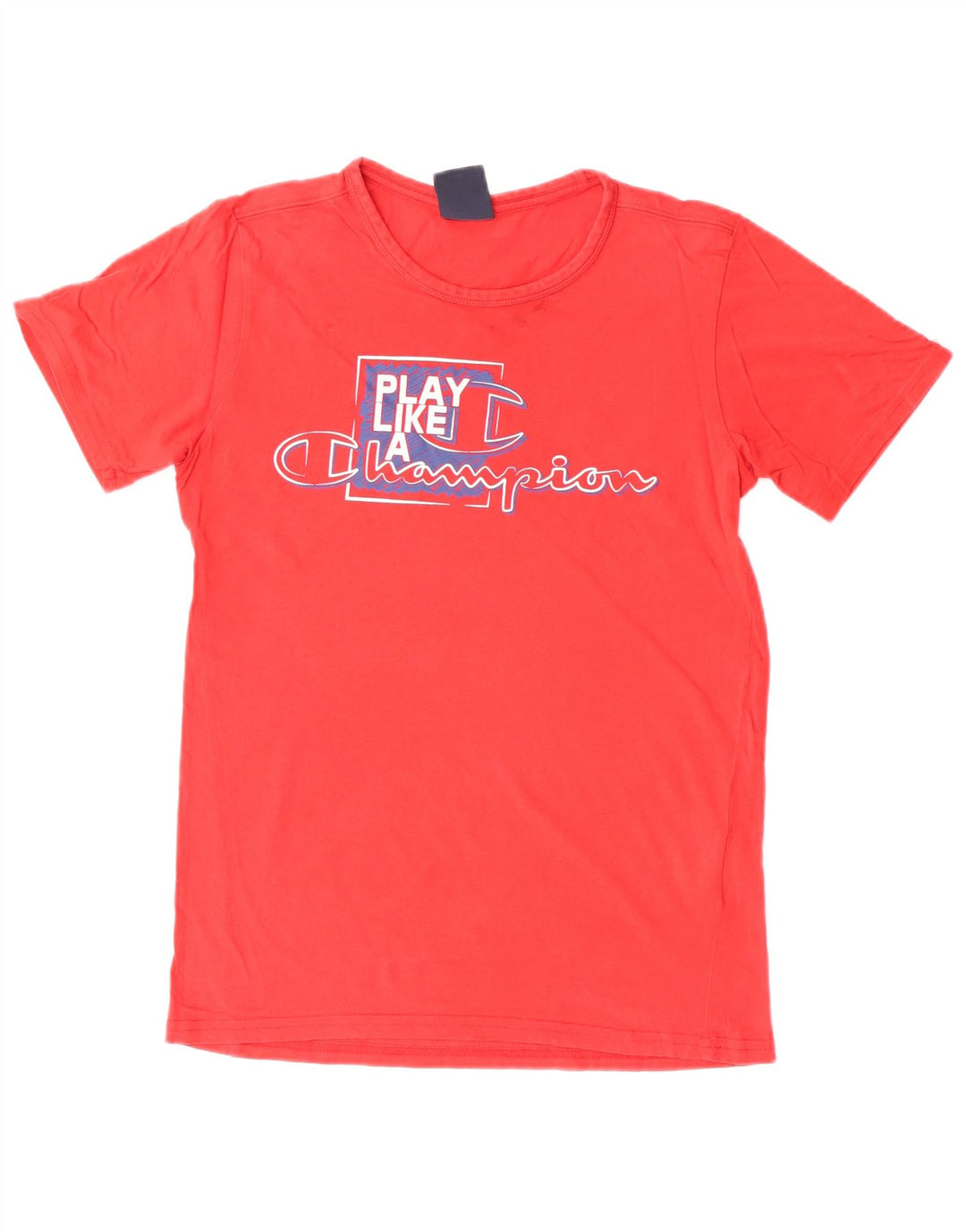 Champion Camiseta gráfica para niños 11-12 años Grande Algodón Rojo