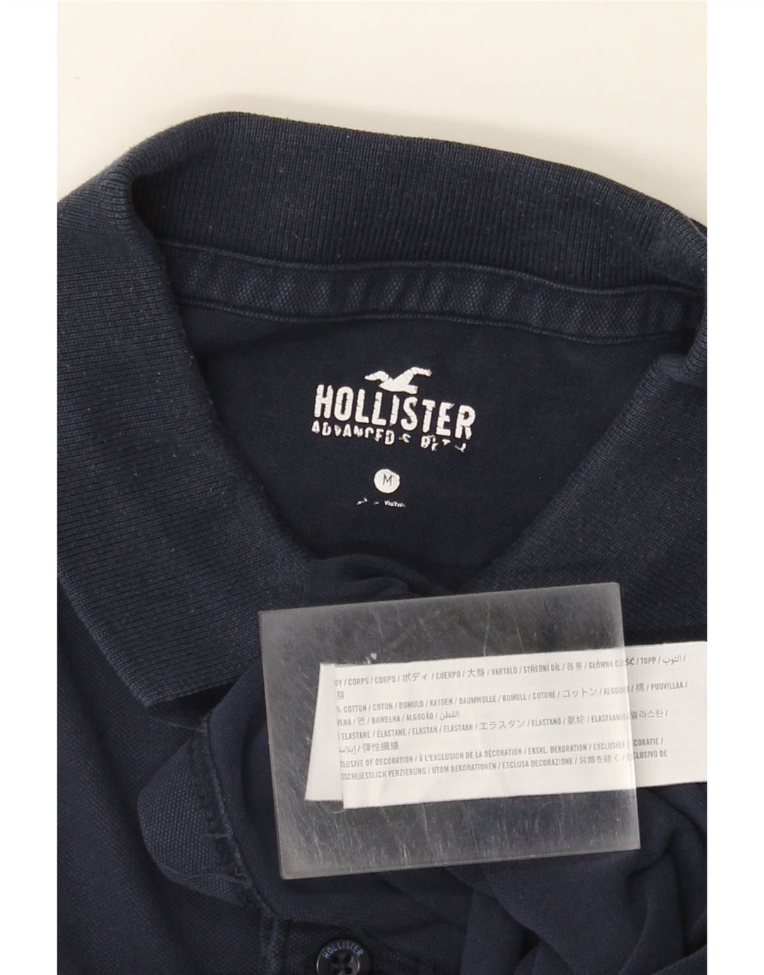 Polo Hollister Hombre Algodón Azul Marino Mediano