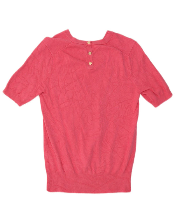 Zara Mujer Camiseta Top UK 46 Grande Rosa