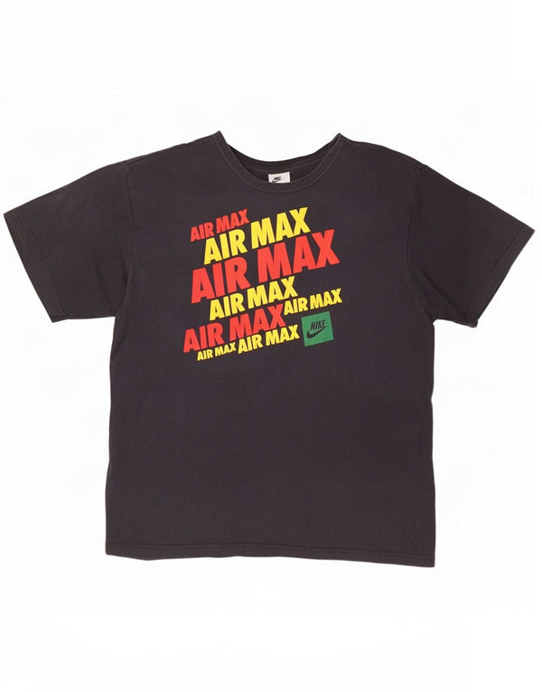 Nike Camiseta gráfica para hombre Top XL Algodón negro