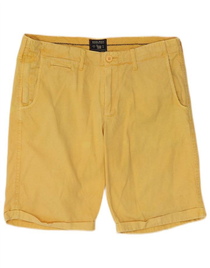 Woolrich Pantalones cortos chinos para hombre W32 Algodón amarillo medio