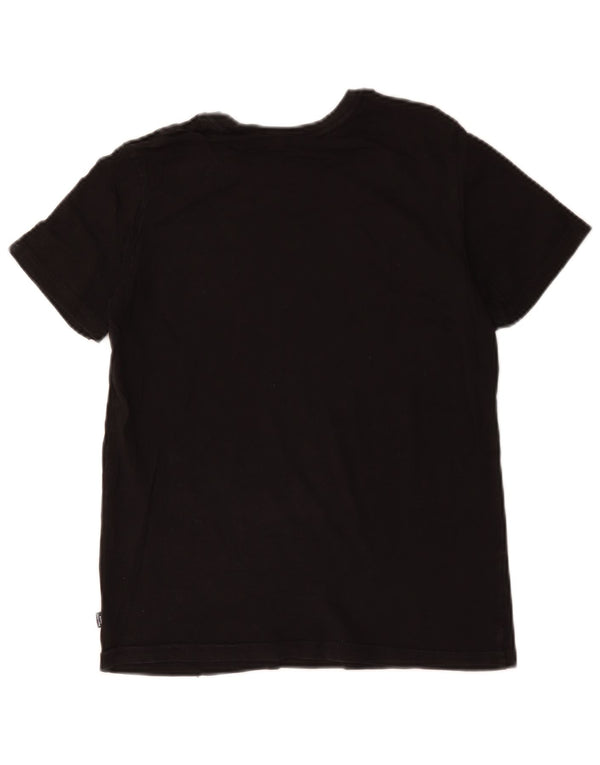 Puma Camiseta gráfica para mujer Top UK 10 Small Black Cotton