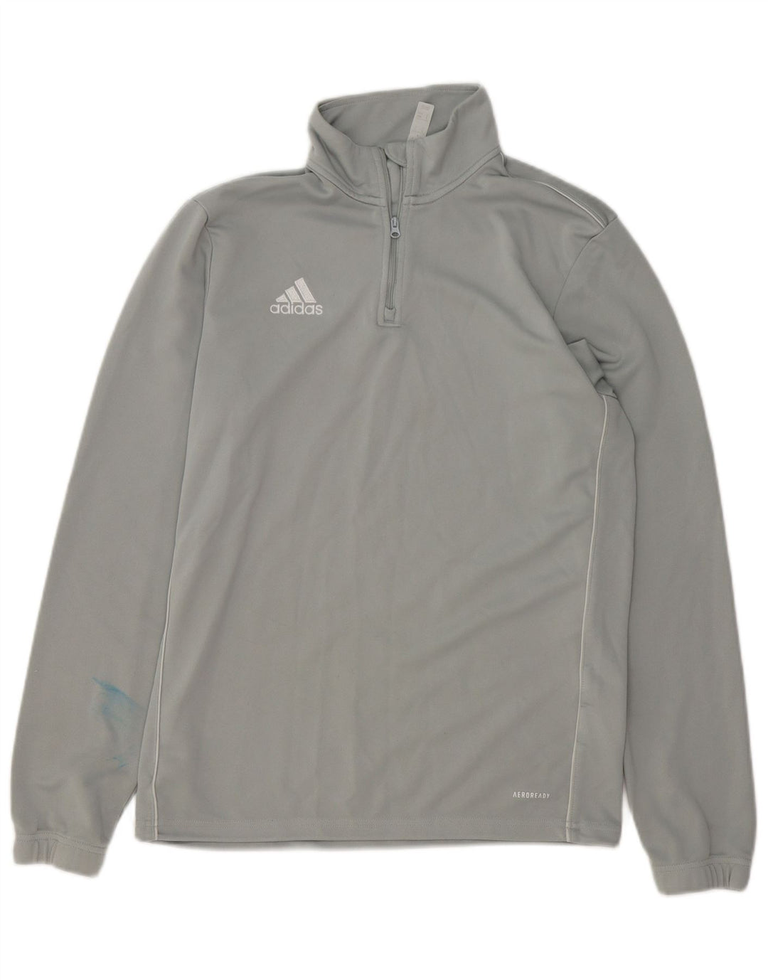 Adidas Hombre Aeroready Zip Neck Jersey Chándal Top Gris Medio Poliéster