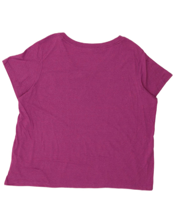 CHAMPION Camiseta extragrande para mujer UK 20 2XL Algodón moteado morado