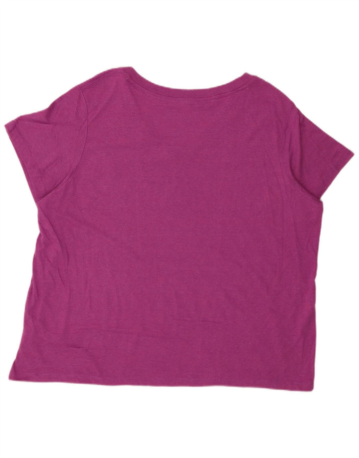 CHAMPION Camiseta extragrande para mujer UK 20 2XL Algodón moteado morado