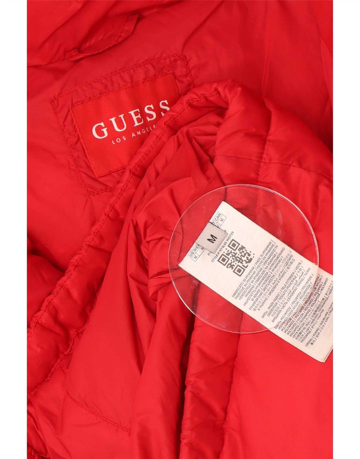 Guess Chaqueta Acolchada Extragrande Para Mujer UK 44 Mediana Poliamida Roja