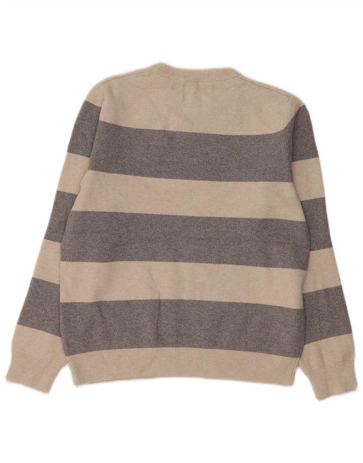 Marks & Spencer Jersey de cuello redondo para mujer UK 44 Gris medio a rayas