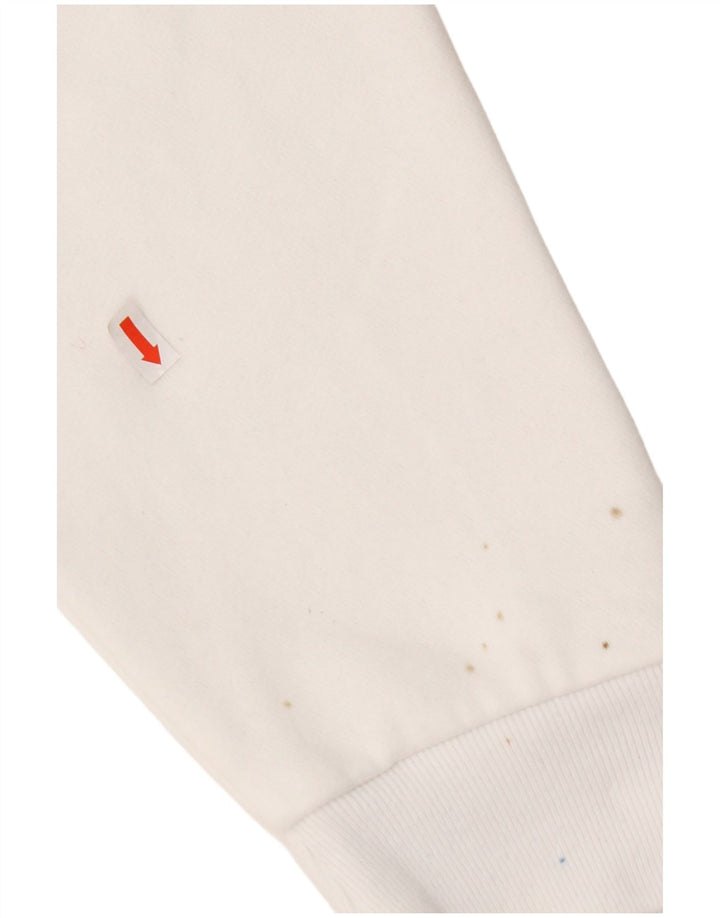 HOLLISTER Jersey con capucha para hombre, talla grande, algodón blanco