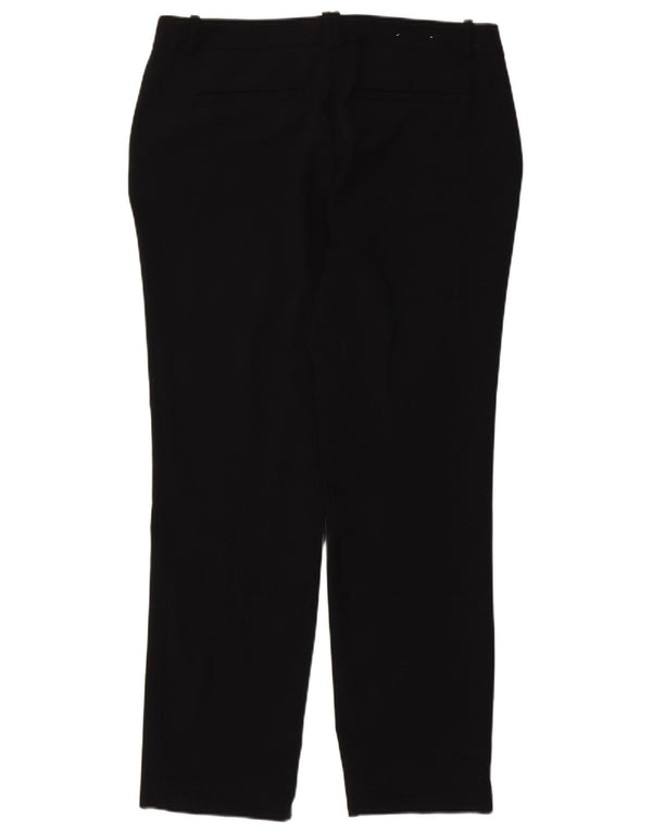 Calvin Klein Pantalones casuales rectos con curvas para mujer UK 8 Small W32 L28 Negro