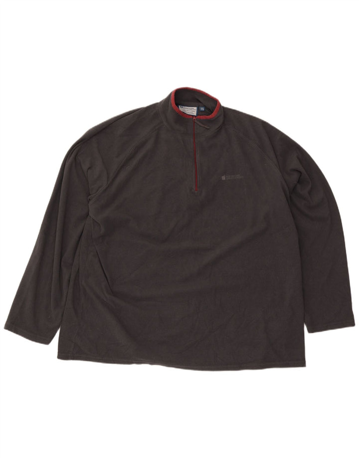 Mountain Warehouse Jersey de forro polar con cuello y cremallera para hombre 3XL Poliéster gris