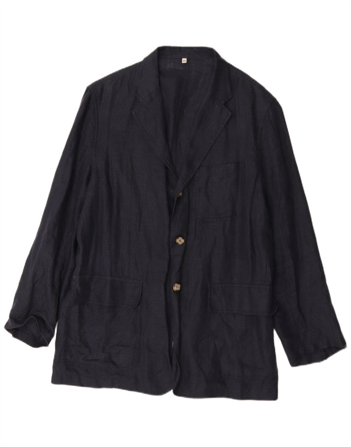Boggi Chaqueta tipo blazer de 3 botones para hombre IT 50 Large Azul marino